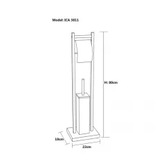 КОМПЛЕКТ ЧЕТКА И ДЪРЖАЧ ЗА ТОАЛЕТНА ХАРТИЯ  ICA 3811C_1