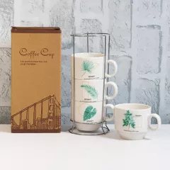 ЧАША С ДРЪЖКА 4БР НА СТОЙКА ЛИСТА 4092 И02-14123/4_0