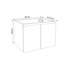 ДОЛЕН ШКАФ ЗА БАНЯ С ICP 6045 С МИВКА 5953В-2 ЧЕРЕН МАТ_1