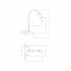 СТЕНЕН СМЕСИТЕЛ  С БЯЛА ЛЕБЕДКА LINNI WHITE MATT 5108152W 7789_1