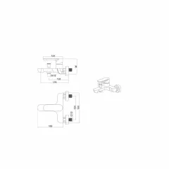 СМЕСИТЕЛ ЗА ВАНА И ДУШ БЕЗ АКСЕСОАРИ МАРСИЛИЯ 6066328BS_1