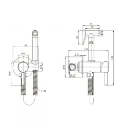 СМЕСИТЕЛ ДЕБРА ЗА ВГРАЖДАНЕ БИДЕ+СЛУШАЛКА И ШЛАУХ_1