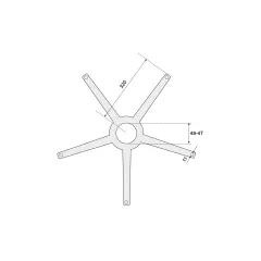 ЗВЕЗДА ЗА ОФИС СТОЛ - ХРОМИНИРАНА_1