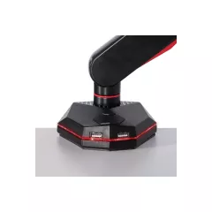 ГЕЙМЪРСКА СТОЙКА ЗА МОНИТОР С ГАЗОВ АМОРТИСЬОР CARMEN CR-530 - ЧЕРНО - ЧЕРВЕНА_5