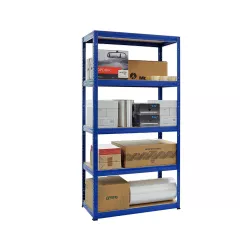 МЕТАЛЕН СТЕЛАЖ STAR 180X90X40 CM, ДО 175 КГ НА РАФТ - СИН_2