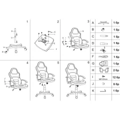 ГЕЙМЪРСКИ СТОЛ CARMEN 6309 - ЧЕРЕН - ОРАНЖЕВ_5