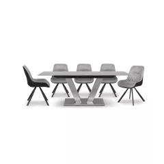 РАЗТЕГАТЕЛНА ТРАПЕЗНА МАСА DUKLA - СИВА_7