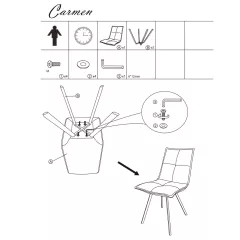 ТРАПЕЗЕН СТОЛ CARMEN 516 X - ОРАНЖЕВ_5