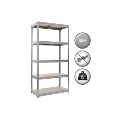 МЕТАЛЕН СТЕЛАЖ STAR 213X90X45 CM, ДО 175 КГ НА РАФТ - ЦИНК_1