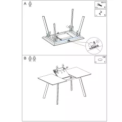 РАЗТЕГАТЕЛНА ТРАПЕЗНА МАСА DARWIN СИВ-ЧЕРЕН_7
