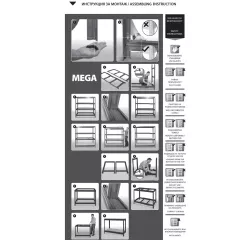 МЕТАЛЕН СТЕЛАЖ MEGA 177X240X60 СМ, ДО 450 КГ НА РАФТ - ЦИНК_3