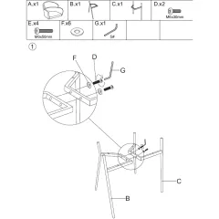 ТРАПЕЗЕН СТОЛ CROTONE 1 - КРЕМ_5