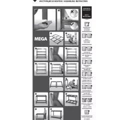 МЕТАЛЕН СТЕЛАЖ MEGA 177x120x45 см, ДО 600 кг НА РАФТ - ЦИНК_2