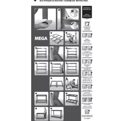 МЕТАЛЕН СТЕЛАЖ MEGA 87x120x60 см, ДО 600 КГ НА РАФТ - ЦИНК_3