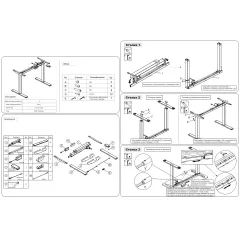 ПОВДИГАЩА РАМКА ЗА РЕГУЛИРУЕМО БЮРО CARMEN CR-114 - ЧЕРНА_1
