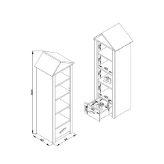 ДЕТСКА ЕТАЖАРКА ЗА КНИГИ MY HOUSE_3