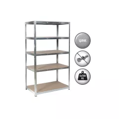 МЕТАЛЕН СТЕЛАЖ CARMEN CR-1017 - 180X100X40 CM, ДО 100 КГ НА РАФТ - ЦИНК_1