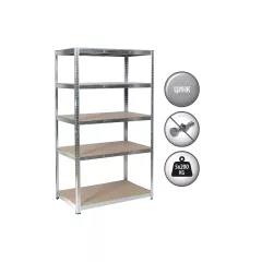 МЕТАЛЕН СТЕЛАЖ CARMEN CR-1018 - 180X100X60 CM, ДО 200 КГ НА РАФТ - ЦИНК_1