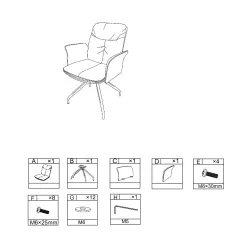 ТРАПЕЗЕН СТОЛ MARLOW - ШАМПАНСКО BF 2_5