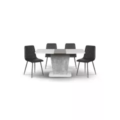 ТРАПЕЗЕН СТОЛ MONZA ЕКО КОЖА - ЧЕРЕН_4