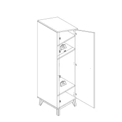 ЕДНОКРИЛЕН ГАРДЕРОБ ДЕСЕН BIRD HOUSE_6