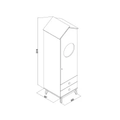 ЕДНОКРИЛЕН ГАРДЕРОБ КЪЩИЧКА BIRD HOUSE_3 ЕДНОКРИЛЕН ГАРДЕРОБ КЪЩИЧКА BIRD HOUSE_3