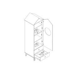 ЕДНОКРИЛЕН ГАРДЕРОБ КЪЩИЧКА BIRD HOUSE_4 ЕДНОКРИЛЕН ГАРДЕРОБ КЪЩИЧКА BIRD HOUSE_4