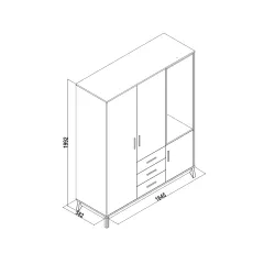 ТРИКРИЛЕН ГАРДЕРОБ BREDA_3 ТРИКРИЛЕН ГАРДЕРОБ BREDA_3