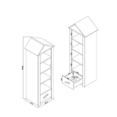 ДЕТСКА ЕТАЖАРКА ЗА КНИГИ WHITE HOUSE_3
