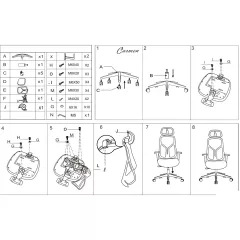 ЕРГОНОМИЧЕН СТОЛ CARMEN 7901 W ЕКО КОЖА - СИВ-РОЗОВ_7