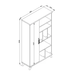 ЕТАЖЕРКА ЗА КНИГИ NATURA_3