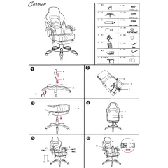 ГЕЙМЪРСКИ СТОЛ CARMEN 6134 - БЯЛ-РОЗОВ_3