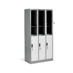 МЕТАЛЕН ШКАФ CARMEN CR-1243 K LUX - СИВ+ТЪМНОСИВ_1