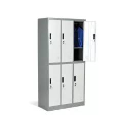 МЕТАЛЕН ШКАФ CARMEN CR-1243 K LUX - СИВ+ТЪМНОСИВ_3