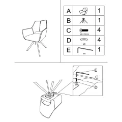 ТРАПЕЗЕН СТОЛ READING 2 СИЛИКОНОВА КОЖА - КАПУИНО 04_5