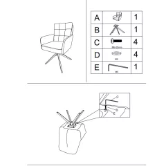 ТРАПЕЗЕН СТОЛ SEFTON - KAKИ СМ_6