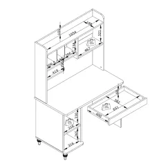 ДЕТСКО БЮРО С ЕТАЖЕРКА NIL - БЯЛО_6