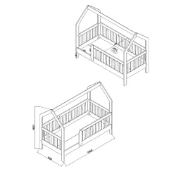 ДЕТСКО ЛЕГЛО КЪЩА МОНТЕСОРИ MY HOUSE - 90 X 190_2