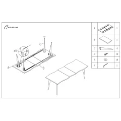 РАЗТЕГАТЕЛНА ТРАПЕЗНА МАСА CENTO - ДЪБ КАНЗАС_7