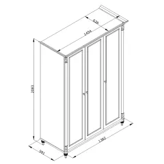 ТРИКРИЛЕН ДЕТСКИ ГАРДЕРОБ NIL - БЯЛ_3