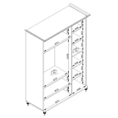 ТРИКРИЛЕН ДЕТСКИ ГАРДЕРОБ NIL - БЯЛ_4