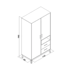 ДВУКРИЛЕН ГАРДЕРОБ BREDA_2 ДВУКРИЛЕН ГАРДЕРОБ BREDA_2