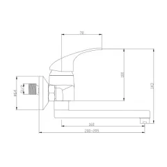 СМЕСИТЕЛ ЕДНОРЪКОХВАТКОВ ЗА КУХНЯ CASCADA SMART III 3445508_1