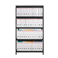 МЕТАЛЕН СТЕЛАЖ HARD 180x90x40 СМ, ДО 130 КГ НА РАФТ - ЧЕРЕН_2