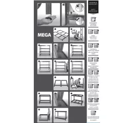 МЕТАЛЕН СТЕЛАЖ MEGA 177x180x60 СМ, 500 КГ НА РАФТ - ЦИНК_2