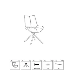 ТРАПЕЗЕН СТОЛ HALTON - СИВ DX 0314_4