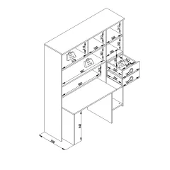 ДЕТСКО БЮРО С ЕТАЖЕРКА TURBO CAP 2_4