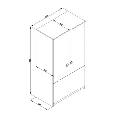 ДВУКРИЛЕН ДЕТСКИ ГАРДЕРОБ TURBO CAP 2_4