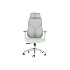 ЕРГОНОМИЧЕН СТОЛ CARMEN 7901 W ЕКО КОЖА - СИВ-СВЕТЛОЗЕЛЕН_1