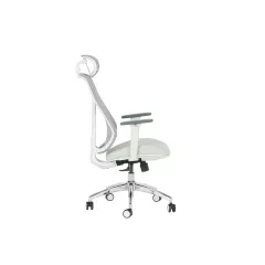 ЕРГОНОМИЧЕН СТОЛ CARMEN 7901 W ЕКО КОЖА - СИВ-СВЕТЛОЗЕЛЕН_4